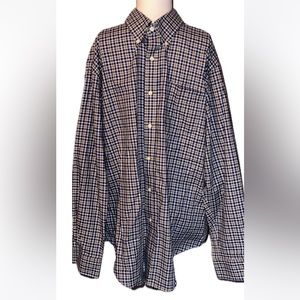 Lauren Ralph Lauren Mens Button Down Long‎ Sleeve Checkered Shirt, Size 16.5